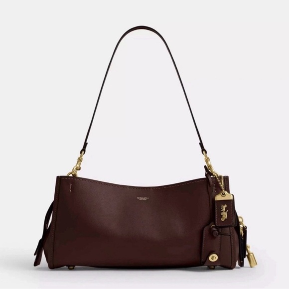 Coach Rogue 34 Maple Leather Shoulder Bag - Picture 1 of 5
